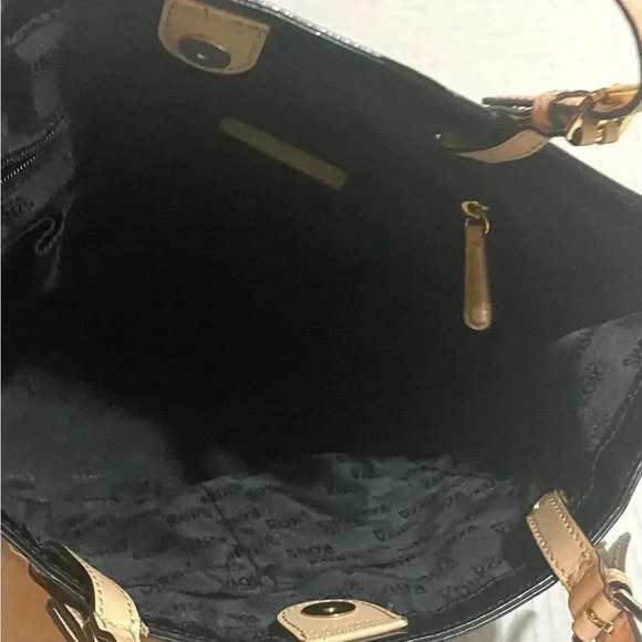 Michael Kors MK signature black  metallic tote handbag - Picture 4 of 7